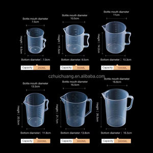 Fabrik Direkt verkauf von 250ml 500ml 1000ml 2000ml 3000ml 5000ml Kunststoff-Messbecher mit Kunststoff griff - Product Image 2
