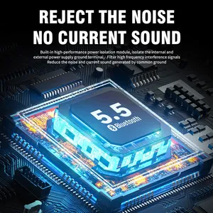 Récepteur audio <span class=keywords><strong>Bluetooth</strong></span> 5.4 sans fil, dongle <span class=keywords><strong>USB</strong></span> vers prise jack 3,5 mm, kit mains libres pour voiture, récepteur audio pour voiture BT avec micro - Product Image 5