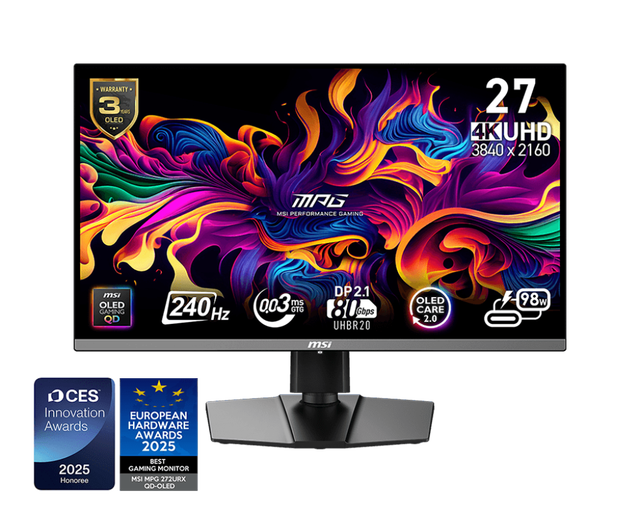 New MPG 271QR QD-OLED X50 Gaming Monitor 27 Inch 2560 X 1440 (WQHD) 500Hz Rapid IPS Flat Panel Esports Computer Display