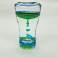 Minuteur sensoriel à bulles liquides en acrylique coloré, jouet anti-stress à mouvement liquide, ornement de bureau pour cadeaux et décorations