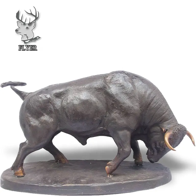 Estátua de bronze grande, tamanho útil da escultura de bronze bull para uso externo