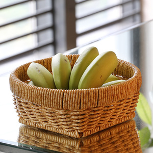 ตะกร้าหวายสานสไตล์นอร์ดิกสุดสร้างสรรค์กระเช้าผลไม้ขนาดเล็กทันสมัยกล่องขนมปีใหม่พร้อมกุญแจสำหรับเก็บอาหาร - Product Image 1