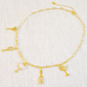 Collier multi-breloques « Longue vie à la joie » - Product Image 3