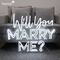 Plein d'ambiance : Enseigne néon LED personnalisée « Veux-tu m'épouser ? » – Blanc froid, blanc chaud, RVB à changement de couleur – 75 cm, 100 cm