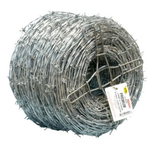 Fil barbelé galvanisé haute sécurité et haute résistance, double torsion, en rouleau de 500 m, 20 kg par rouleau, avec emballage - Product Image 2