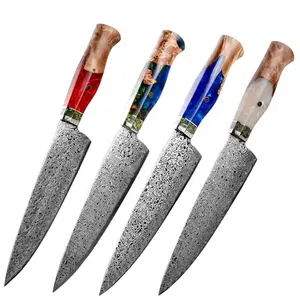 Nhựa thông xử lý Nhật Bản dao tốt nhất VG10 Damascus dao nhà bếp Nhật Bản đầu bếp dao