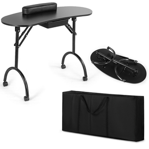 <span class=keywords><strong>Mesa</strong></span> de Manicura <span class=keywords><strong>Plegable</strong></span> Profesional de Alta Calidad con Aspiradora y 4 Ruedas Bloqueables para Técnicos de Spa - Product Image 2