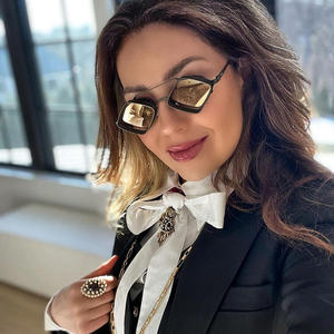 แว่นกันแดดผู้ชายทรงเหลี่ยมสไตล์เรโทรวินเทจแนวสตีมพังก์ แฟชั่นใหม่ล่าสุด ปี 2022 - Product Image 2