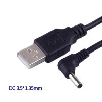 Cable de Alimentación USB Macho de 1.35mm X 3.5mm DC en Espiral, Carga Rápida de 3A, Blindaje de Lámina de Cobre Puro, 12 Meses de Garantía para Banco de Energía
