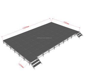 منصة ألمنيوم 4x4ft 4x8ft قابلة للطي خشبية مرحلة النقل 18 - Product Image 2