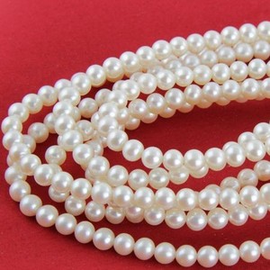 Perles d'eau douce rondes de qualité AAAAA, 5,5-6 mm, non nucléaires, sans défaut, semi-finies, collier de perles - Perles en vrac - Product Image 4