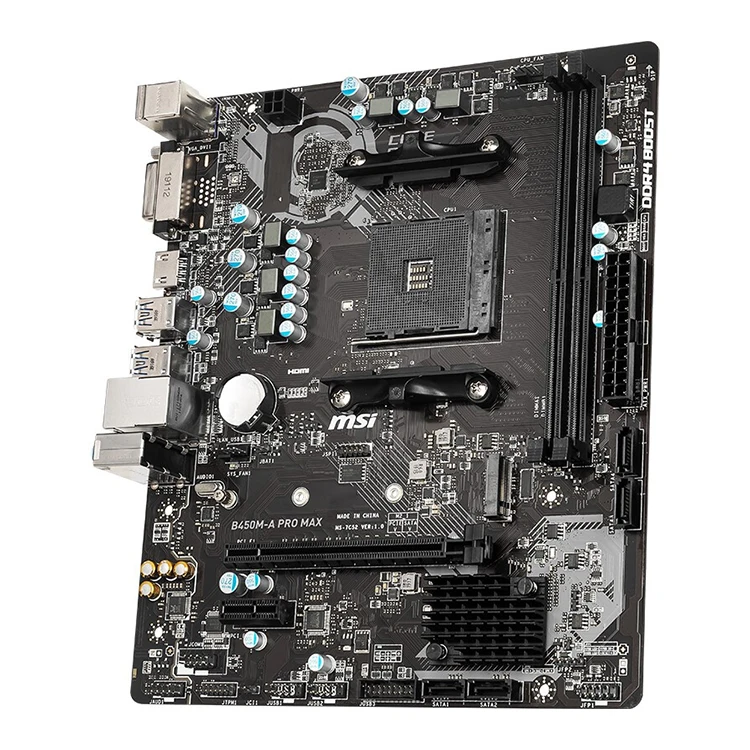 MSI B450M-A PRO MAX Motherboard - Supports AMD Ryzen Cpus