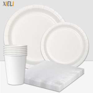 Xieli Vietnam Juegos De Platos De Papel Blanco Vajilla De <span class=keywords><strong>Plato</strong></span> De Papel Desechable - Product Image 1