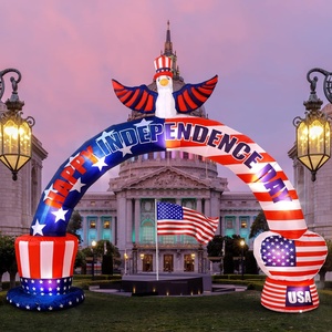 4 de Julio Blow Up Decoració<span class=keywords><strong>n</strong></span> patriótica Bandera Águila Tío Sam Patio al aire libre Fiesta de <span class=keywords><strong>c</strong></span>ésped Día DE LA INDEPENDENCIA Arco inflable - Product Image 2