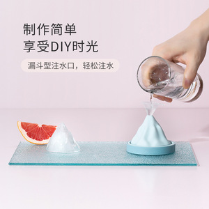 HeDou Snow Mountain Ice Cube Mold 6cm Food Grade Silicone With Funnel For Family Use - Product Image 3