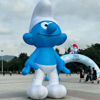 Mascottes gonflables de dessins animés (Smurfs, Blanche-Neige et Nains) très demandées en usine, décorations personnalisées pour événements et centres commerciaux