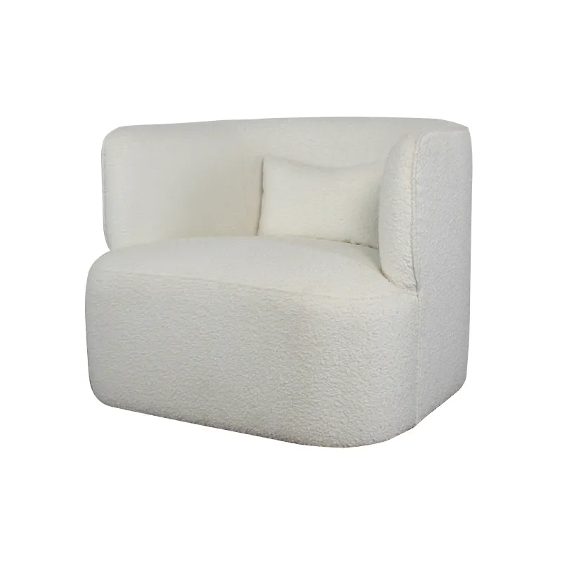 Modern New Design Boucle Elegant Leisure Chair Hotel Living Room Swivel Club Chair