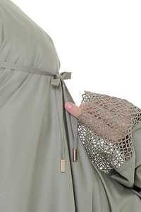 Conjunto de ropa de oración para mujeres musulmanas, conjunto de ropa de satén de rayón con bordado de Ramadán personalizado, moda prémium, Telekung - Product Image 3