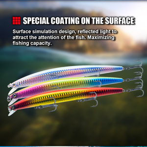 Leurre de pêche <span class=keywords><strong>au</strong></span> méné Jerkbait noir bass <span class=keywords><strong>truite</strong></span> flottant 145MM 19g personnalisé - Product Image 6