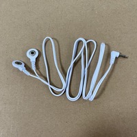 Connecteur DC 3.5, 1,1 mètre de long, électrodes à un ou deux boutons, accessoires pour masseur, instrument de physiothérapie, matériau PVC, santé