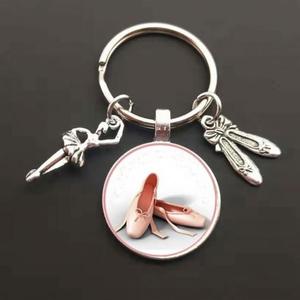 Ballet Dancer Figure Keychain <strong>Glass</strong> Girl Oil <strong>Painting</strong> Metal Key Chains Suitable Girls Fashion Who <strong>Love</strong> Dancing - Product Image 6