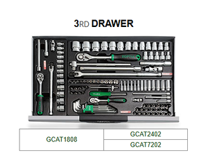 टॉपल 7-दराज मोबाइल टूल ट्रॉली ओबाम हाथ उपकरणों के लिए एब्स वर्क टॉप के साथ अनुकूलित - Product Image 4