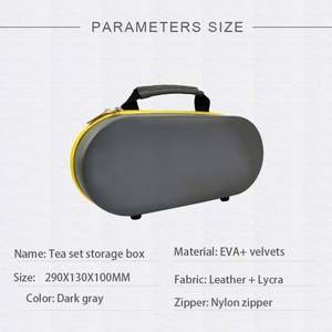 Sac de transport portable en EVA pour service à thé Gong Fu, idéal pour le camping et le voyage, sac de rangement pour tasses à café et thé, vente en gros - Product Image 6