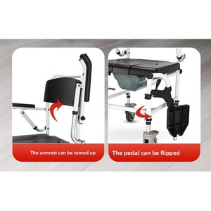Folding Toilet Chairs <b>Elderly</b> and Pregnant Toilet Chairs <b>Mobile</b> Toilets Chair for Disabled People - Product Image 6