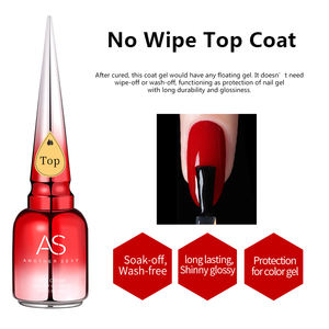 AS Private Label 15ml Base Top Coat Gel Polish Oil UV Soak Off Semi Permanente Nail Art Gel Barniz Base Gel TopCoat Barniz Aceite - Product Image 4