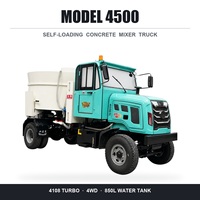 Camion malaxeur entièrement hydraulique 1,5 m3 4x4 5000 kg