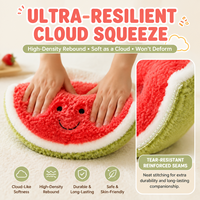 Peluche Fruitée Ultra Douce Fraise Ananas Pastèque, Poupée Rembourrée en Coton PP à Presser pour Enfants et Adultes, Anti-Stress
