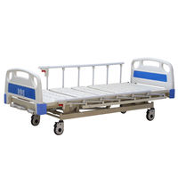 Lit médical manuel à 3 fonctions, lit d'hôpital à 3 manivelles, lit de patient réglable pour hôpital et clinique