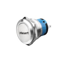 Interruptor de Botón Metálico Impermeable IP67 de 19 mm Zhuolangqi con Luz LED, Autobloqueante/Reinicio, 12V, para Uso Industrial