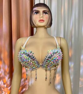 Nouveau soutien-gorge à armatures <span class=keywords><strong>Samba</strong></span> Carnival Rainbow Stone pour la danse du ventre, idéal pour les fêtes EDC, les Raves, les défilés d'Halloween, le Mardi Gras et les spectacles de Jouvert - Product Image 6