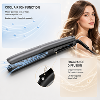 Lisseur ionique professionnel avec diffusion de parfum, coiffage en une seule passe, chauffe rapide PTC, 230 ° C, Affichage LED, 100-240V