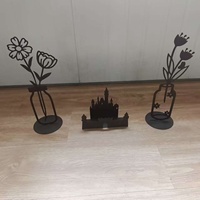 Décoration de Noël en métal sculpté en forme de château Art Déco, sur mesure