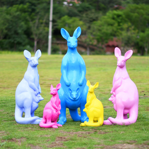 Australie Extérieur <span class=keywords><strong>Zoo</strong></span> Simulation Résine Animal Sculpture Animal Fibre De Verre Résine Kangourou Statue Sculpture pour Parc Décoration - Product Image 3