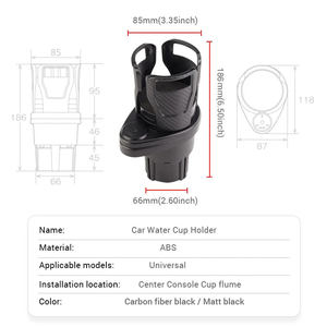 ที่วางแก้วในรถยนต์แบบ 2 in 1 ขยายได้ ฐานปรับได้ 360 องศา ที่วางเครื่องดื่มกันสั่น ที่วางขวดในรถยนต์แบบมั่นคง - Product Image 6