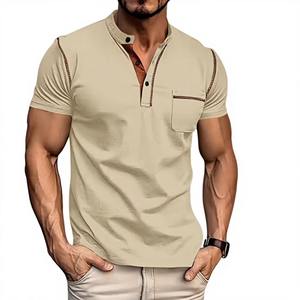Camiseta de Algodón para Hombre, Diseño Clásico, Impermeable, Color Negro, Tela de Alta Visibilidad, Camisetas para Hombre - Product Image 3