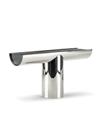 Table console de chambre à coucher en acier inoxydable moderne de luxe léger, porte en MDF pour villa haut de gamme, hall d'entrée d'hôtel - Design écologique