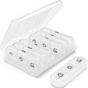 Organizador Semanal Extra Grande Blanco, 3 Veces al Día, Estuches Portátiles para Pastillas Winlike, Caja de Almacenamiento de Medicamentos Mensual - Product Image 4