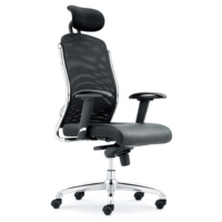 Chaise de bureau ergonomique à dossier haut en maille avec appui-tête et soutien lombaire réglables, certifiée BIFMA, chaise de bureau exécutive pour ordinateur