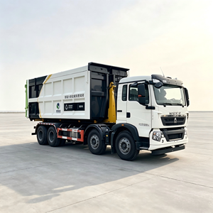 Factory Direct Sinotruk HOWO 8x4 Hook Lift Truck 25Ton Roll On Roll Off Garbage Truck Detachable Waste <b>Bin</b> Hook Loader Truck - Product Image 4