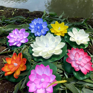 <span class=keywords><strong>Bougie</strong></span> LED flottante en forme de lotus de 4 pouces, à changement de couleur, <span class=keywords><strong>bougie</strong></span> créative de simulation, lumière de nénuphar, décoration pour étang, piscine, mariage - Product Image 1
