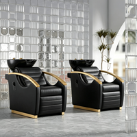 Station de lavage électrique moderne pour salon de coiffure, fauteuil inclinable avec bac à shampoing et chaise, équipement de salon de beauté