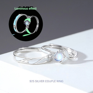 Joyería Brillante De plata de ley 925, joyería de compromiso, anillo de banda de eternidad, anillos de brillo nocturno, anillos de boda para parejas sin deslustre - Product Image 2