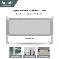 Cama para niños, cerca de seguridad suave para bebés, barandilla anticaída, barandilla para cama para bebés con un lado elevado