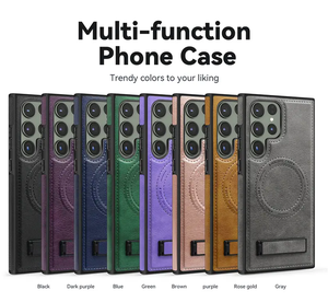 2025 Nueva Funda de cuero magnético de lujo para <span class=keywords><strong>Samsung</strong></span> <span class=keywords><strong>Galaxy</strong></span> S25 Ultra S25 <span class=keywords><strong>Plus</strong></span> S24 S23 <span class=keywords><strong>S22</strong></span> funda trasera ultradelgada con soporte - Product Image 2