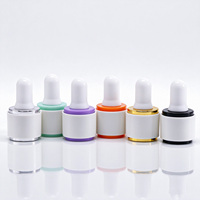 Nouveau type de bouchon compte-gouttes en plastique de 18 mm, couleur personnalisée, avec pipette en verre et tête de bulbe blanche pour flacon compte-gouttes cosmétique