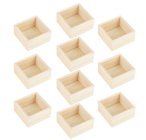 Caja de madera de platano pequeña multifuncional sin terminar al por mayor, caja de almacenamiento organizadora de artesanía decorativa - Product Image 1